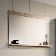 Specchio da Bagno Krildihana con Mensola 50 x 60 x 12 cm - Effetto Rovere [en.casa]