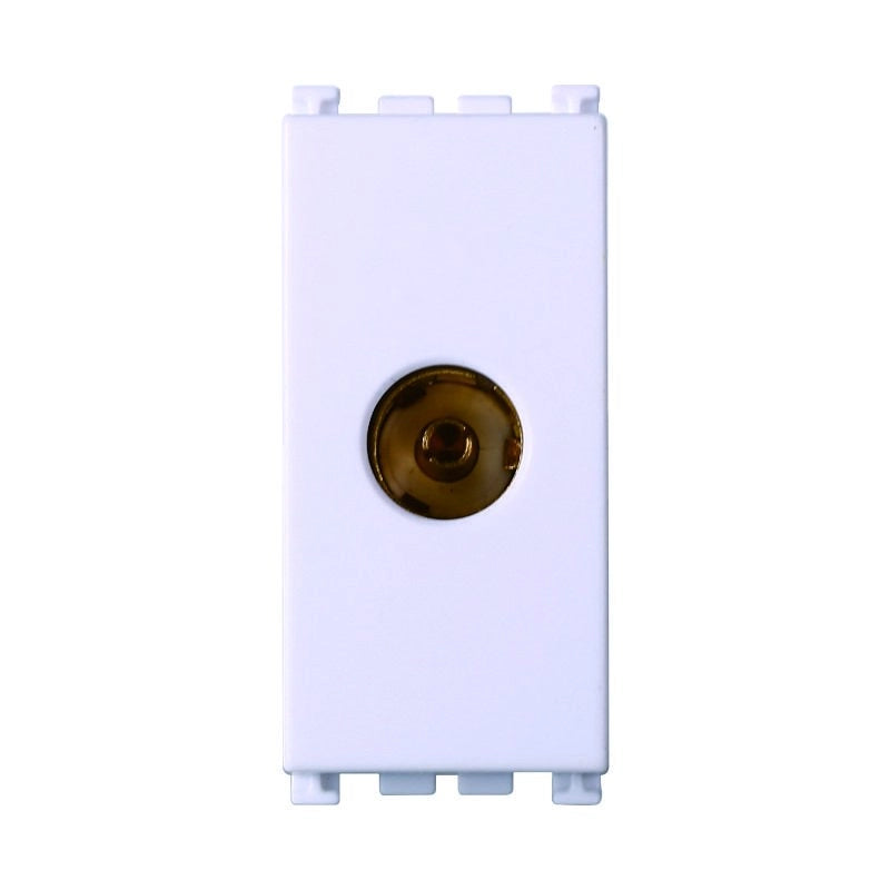 Connettore Presa TV Terminale Femmina Colore Bianco Compatibile Con Vimar Arke