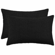 Federa 2 pcs HEERLEN Nero 50 x 70 cm Bouclé 911345
