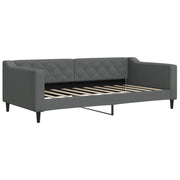 Letto singolo | Letto per adulti | Letto da Giorno Grigio Scuro 90x190 cm in Tessuto