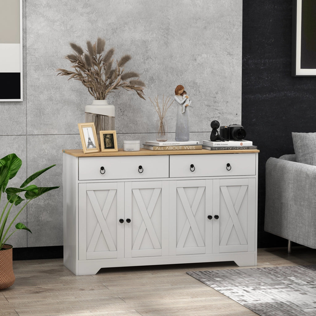 Armadio da cucina ¨C zephmum ¨C bianco 2 ante 2 cassetti