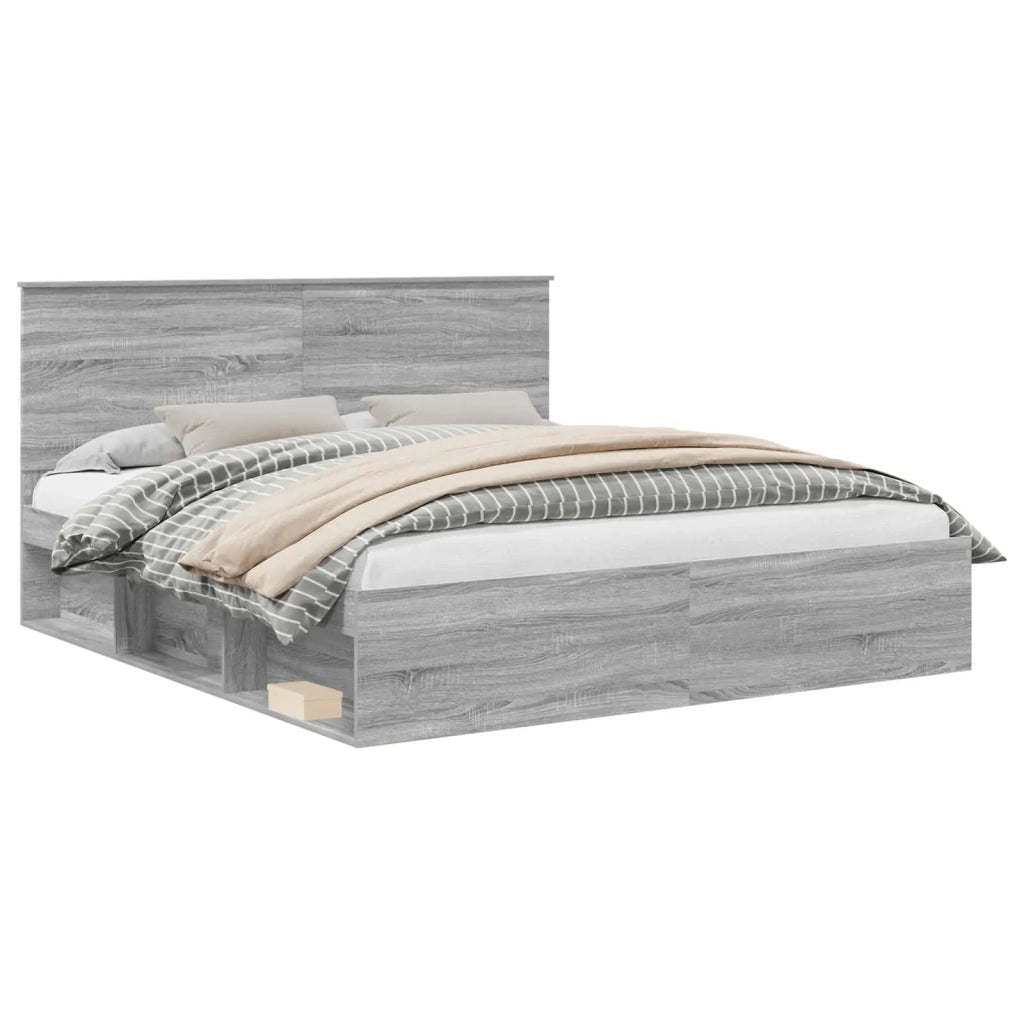 Struttura del letto Grigio Sonoma 180 x 200 cm Pino massello 3410979