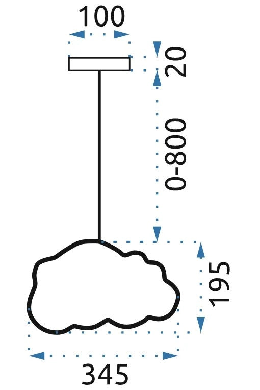 Lampada Pensile Nuvoletta Azzurro