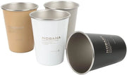 Set di 4 Bicchieri da Campeggio 350ml - In Acciaio Inossidabile - Leggero - Borsa di Stoccaggio - Facile da Pulire