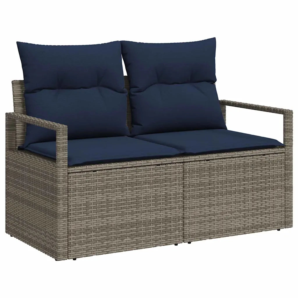 Set Divano da Giardino con cuscino 10 pcs Grigio polyrattan 3347752