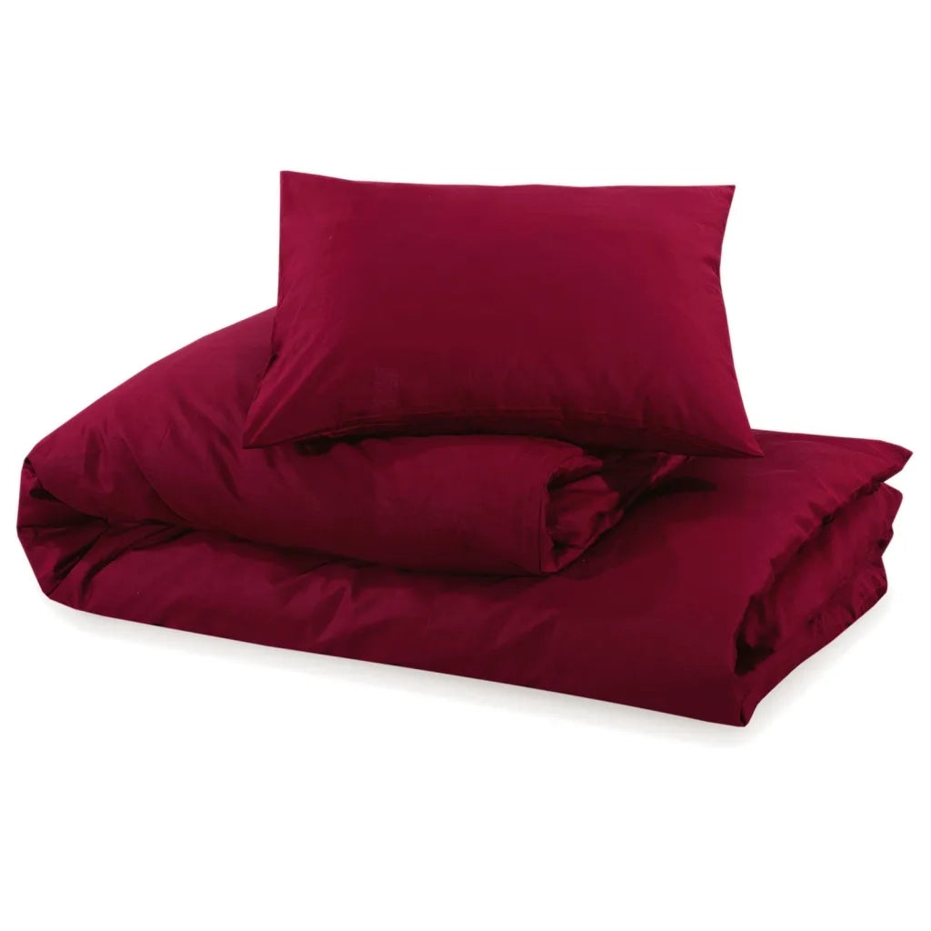 Set Copripiumino Bordò 155x220 cm in Cotone 136183