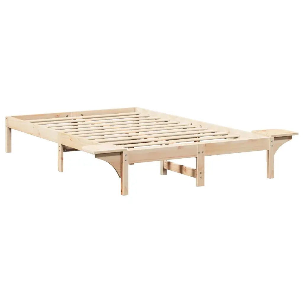 Struttura del letto Naturale 140 x 190 cm Pino massello 873193
