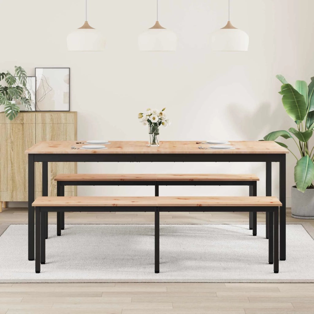 Tavolo da pranzo Naturale 180 x 90 x 75 cm Pino massello 892793