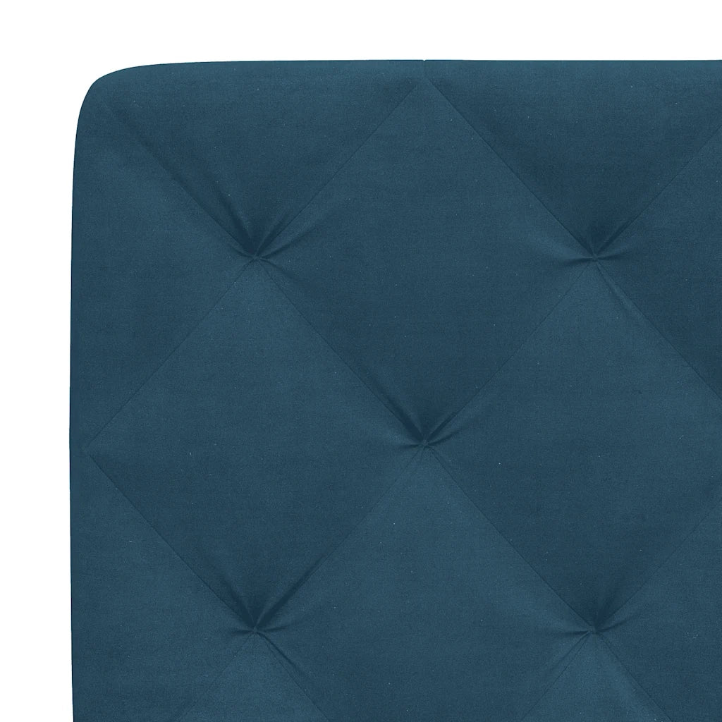 Letto con Materasso-Struttura Letto con Materasso Blu 80x200 cm in Velluto