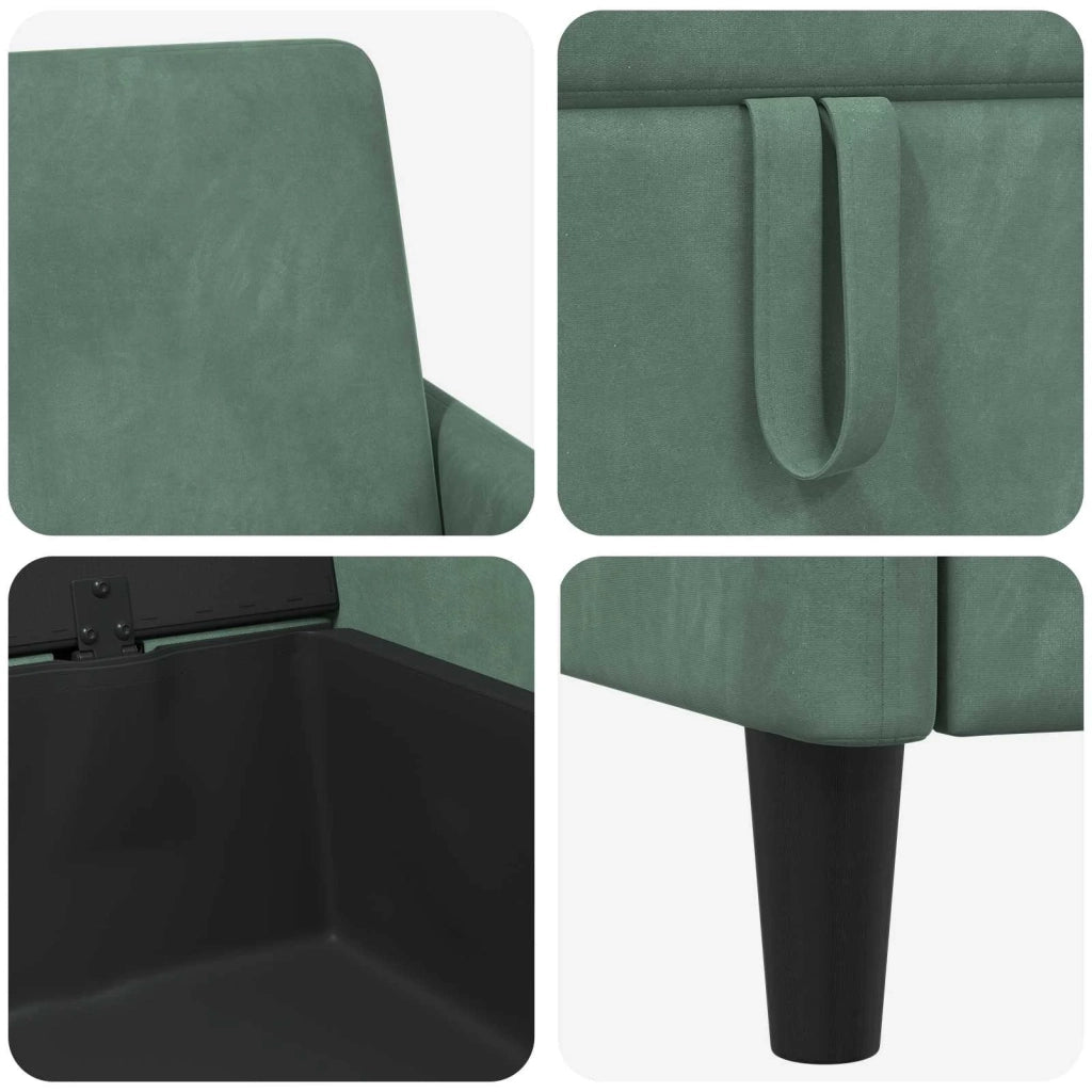 Divano con Storage Verde Mare 172 x 78 x 87 cm Poliestere 42036972