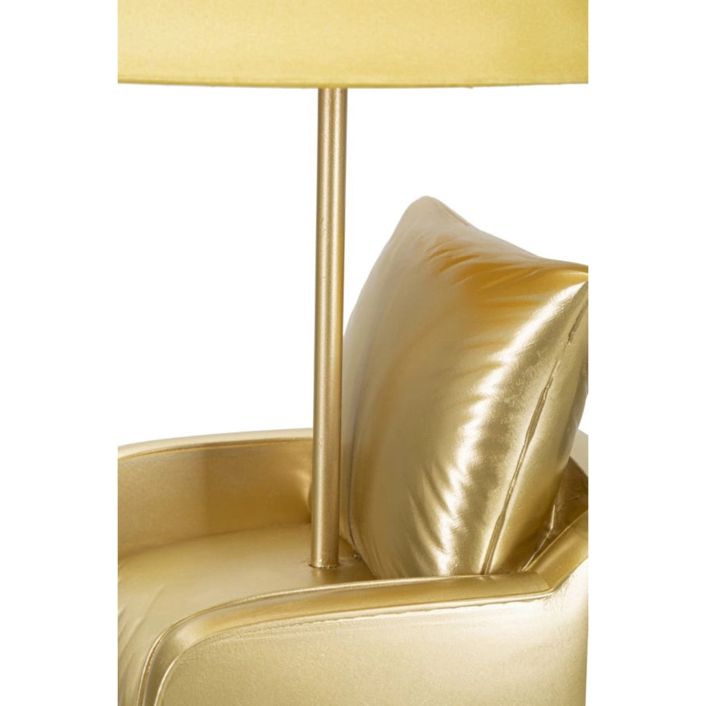 Lampada da Tavolo Poltrona, Oro, Poliresina, 26x26x46 cm