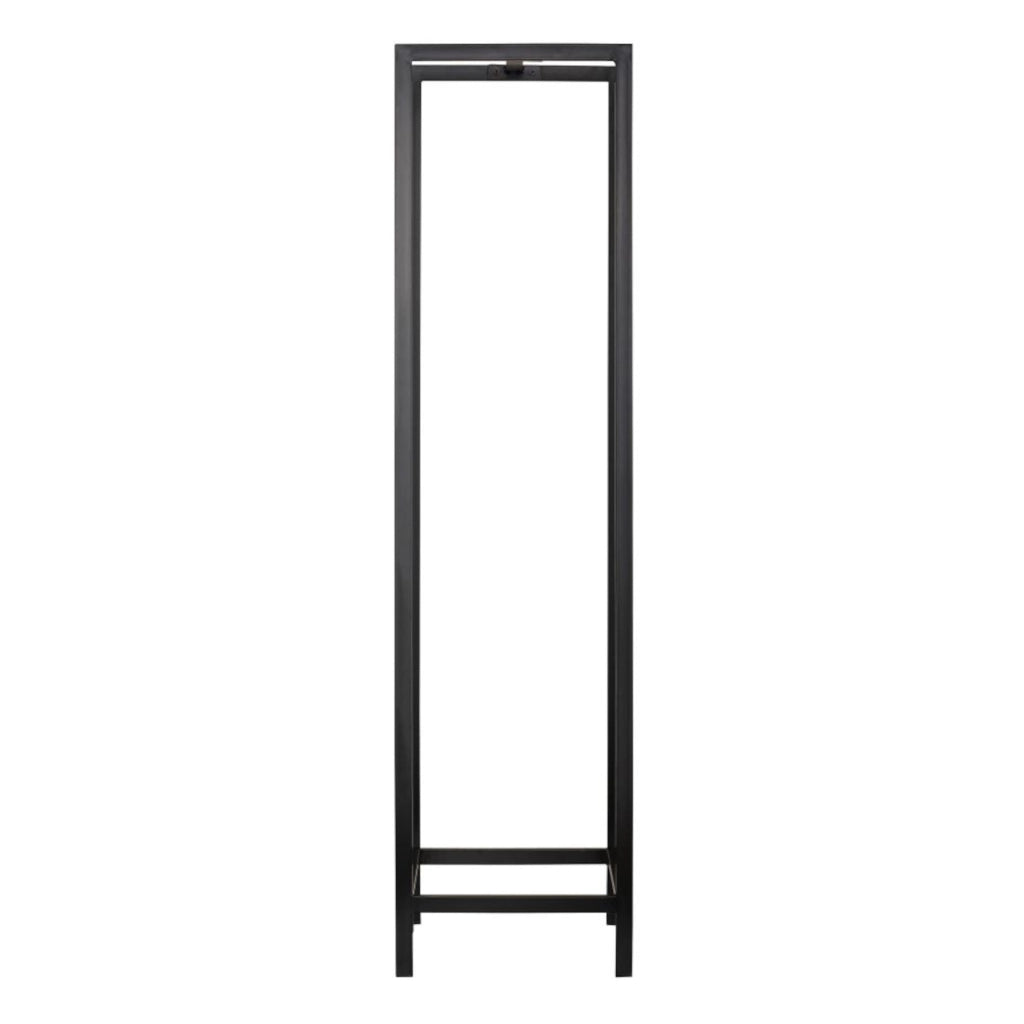 Legnaia 'Taarbæk' (AxLxP) 140 x 35 x 35 cm Deposito per Legna da Ardere - Acciaio - Nero Opaco [en.casa]
