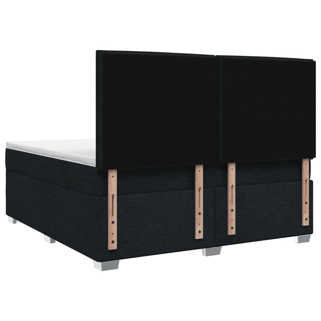 Letto box spring con materasso Nero 180 x 200 cm Tessuto 3454938