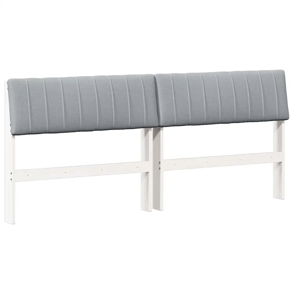 Testiera | Testata imbottita Grigio chiaro 180 cm Pino massello