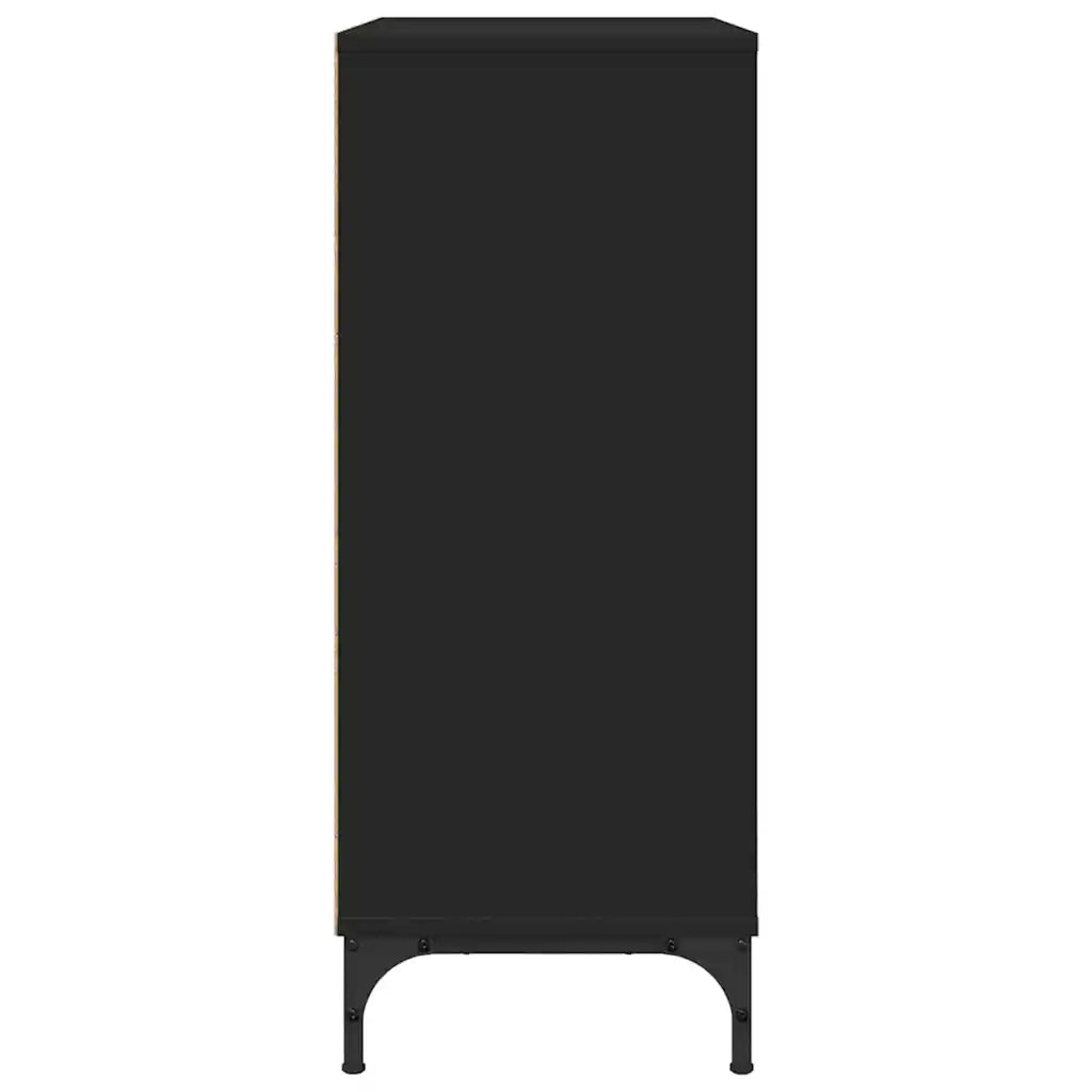 Credenza con cassetto Nero 79,5 x 33 x 82 cm Legno multistrato