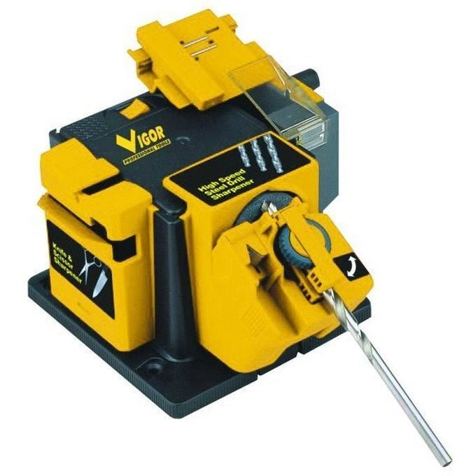 Vigor VAU-65 Affilatore Universale Elettrico 65W Punte Trapano 3-10mm Forbici Scalpelli 6-51mm Mola Diamantata 48x6mm 6000 rpm 1.6 Kg