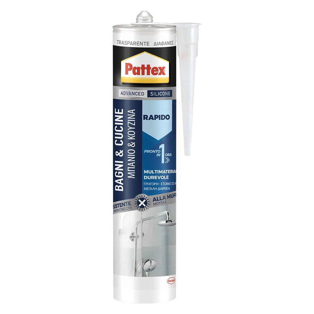 SILICONE 'BAGNI & CUCINE' ml 300 - trasparente  - PATTEX