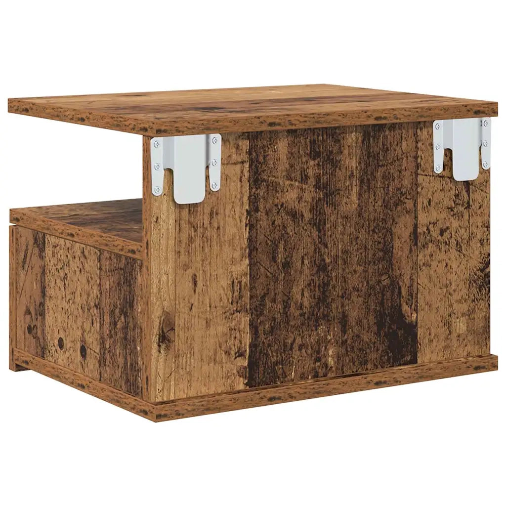Comodino a Muro 2 pz-Set di 2 Tavolino da notte sospeso Legno vecchio 40 x 31 x 27 cm