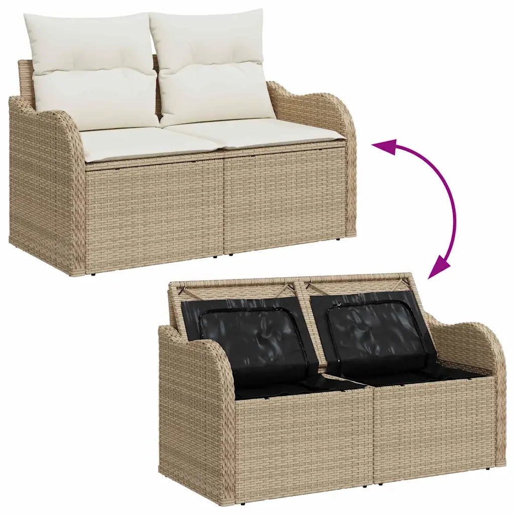 Set Divano da Giardino con cuscino 4 pcs Poly Rattan 3360282
