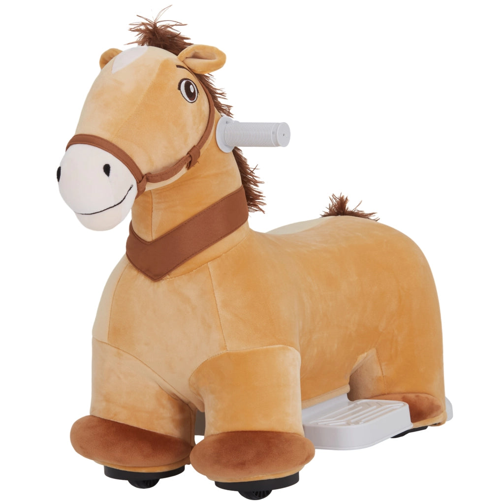 Cavallo Elettrico per Bambini 18-36 Mesi ¨C Xylo ¨C 6V con Musica Marrone 69x34x53cm