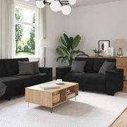 Set di Divani 3 pz con Cuscini Nero in Velluto 3324623
