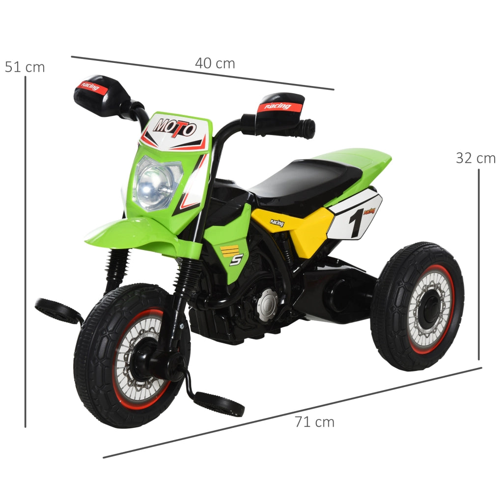 Triciclo Moto a Pedali ¨C Xylo ¨C Con Luci e Suoni, 3 Ruote, 18-36 Mesi, Verde