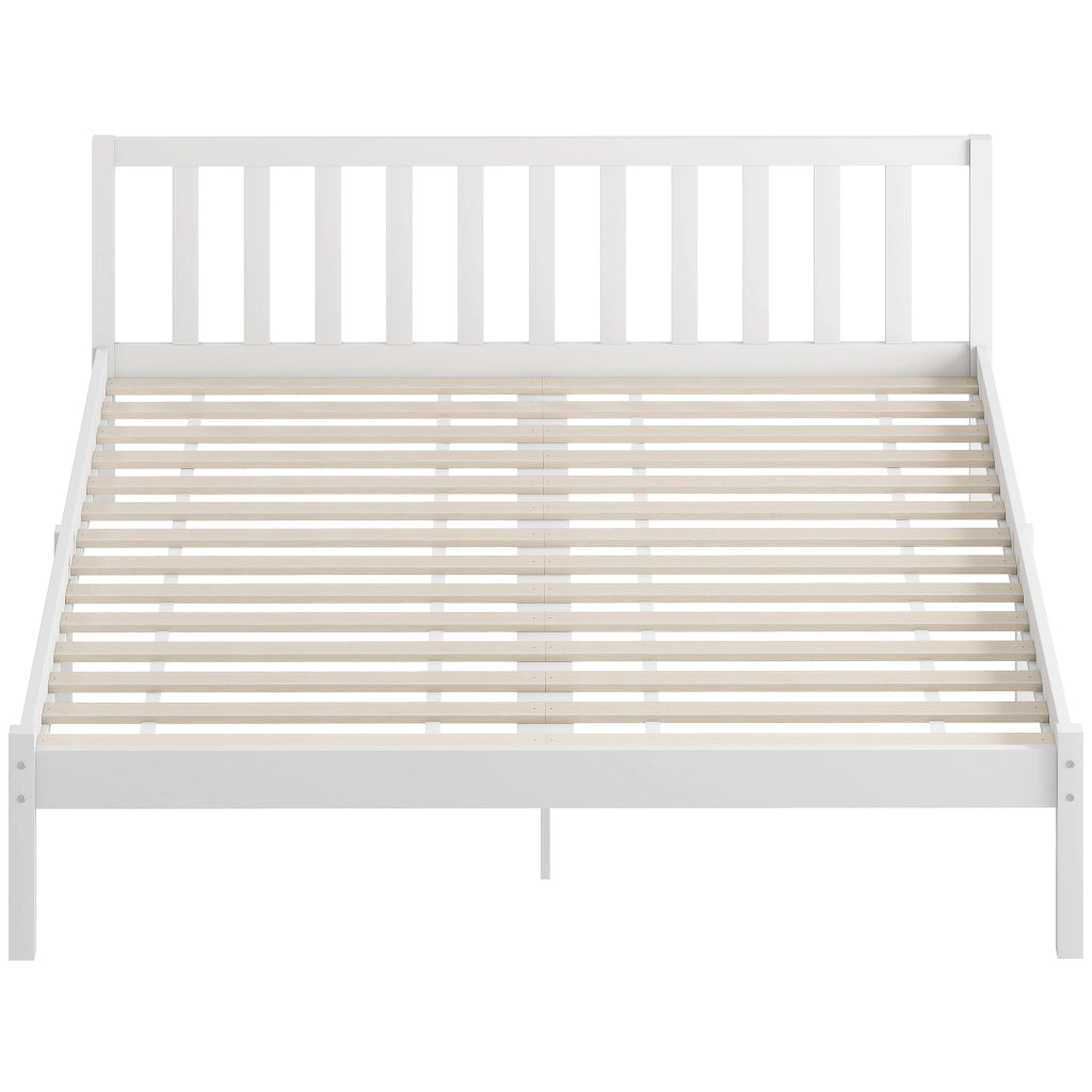 Letto singolo in legno massello ¨C Xylo ¨C 160x200 cm con testiera e rete a doghe
