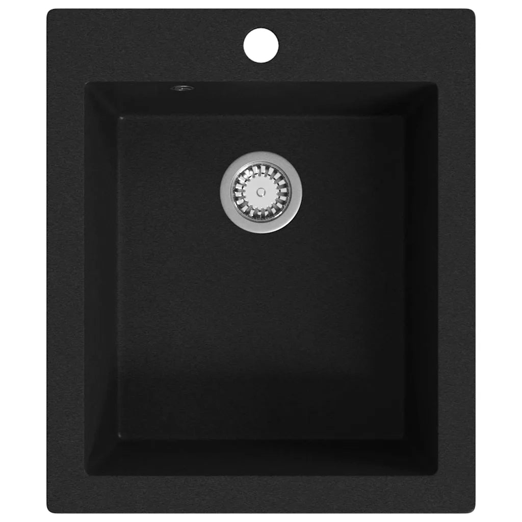 Lavandino Cucina-Lavabo-Lavello Granito Nero solo Lavello ad Incasso