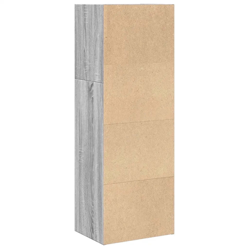 Libreria-Scaffale per Libri-Mobile di Stoccaggio Grigio Sonoma 40x30x114 cm in Legno Multistrato