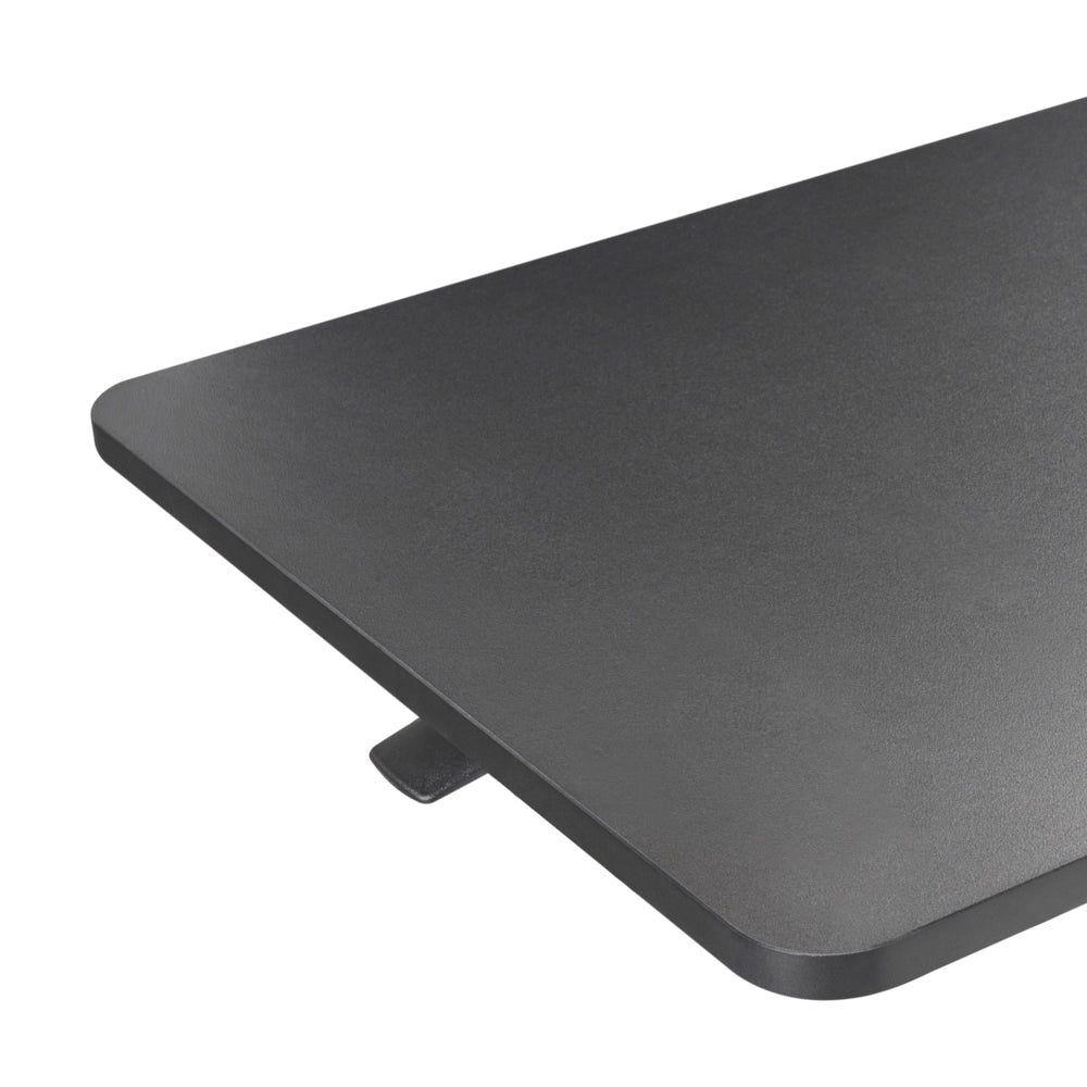 Scrivania mobile regolabile manualmente per laptop ufficio moderno 65 x 48 cm Struttura in acciaio nero