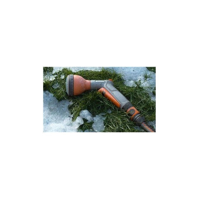 Gardena 18315-20 Comfort Multibrause Lancia a Doccia Multifunzione 5 Tipi di Getto Regolazione Flusso con un Dito Blocco Permanente Filtro Antisporcizia Resistenza al Geloe colore Nero