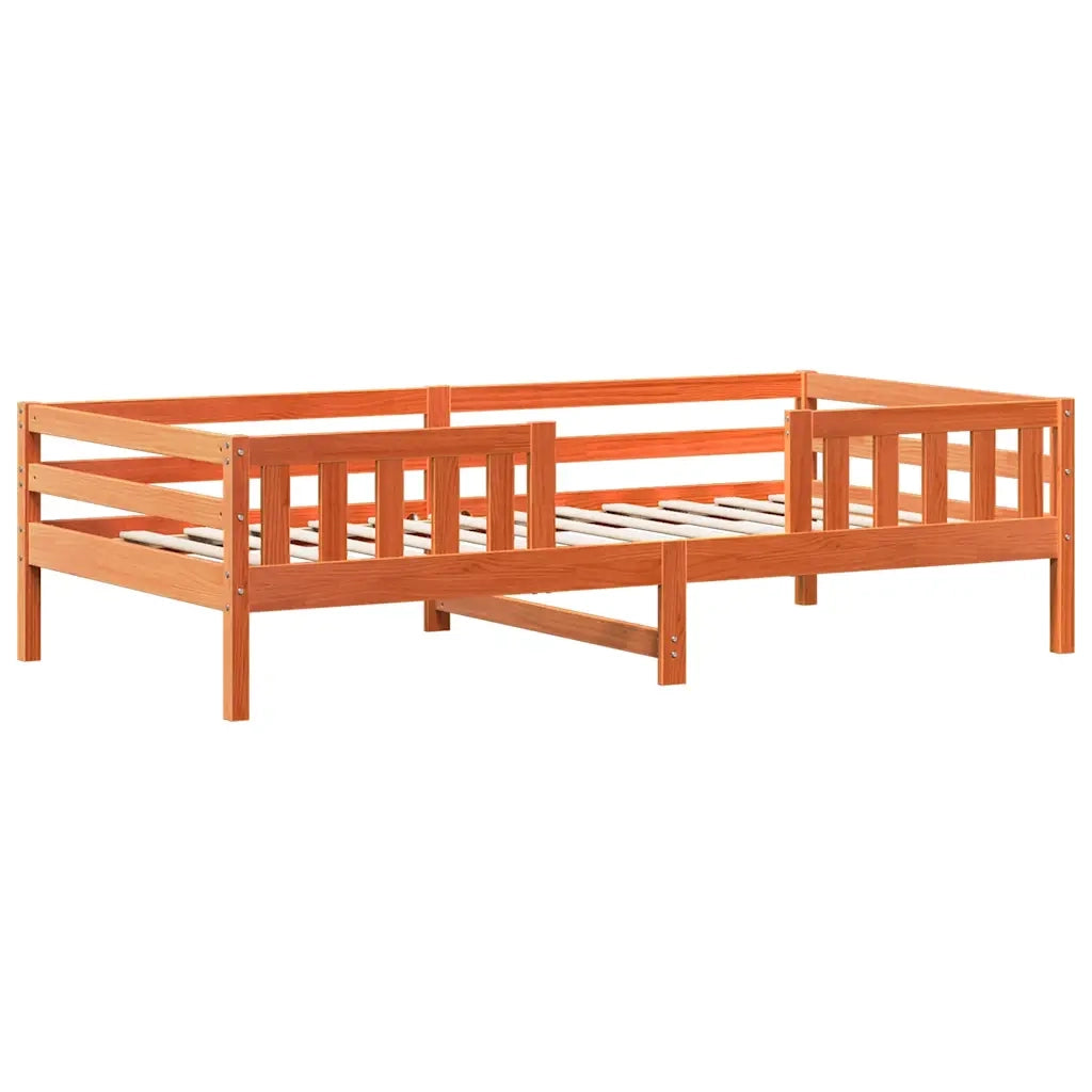Letto senza Materasso-Struttura Letto Marrone Cera 90x200 cm Legno di Pino 602153
