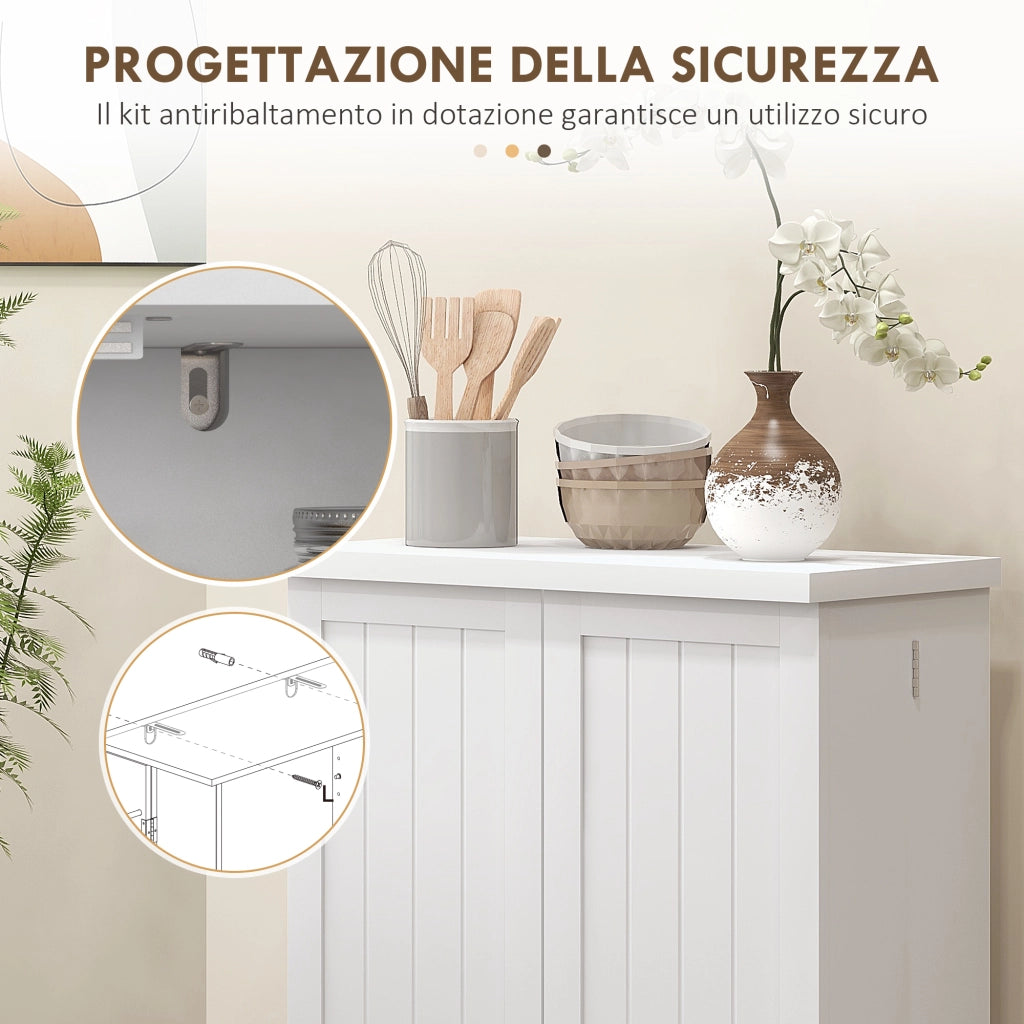 Armadio da Cucina ¨C Minimal ¨C Bianco, MDF, 60x30x104 cm