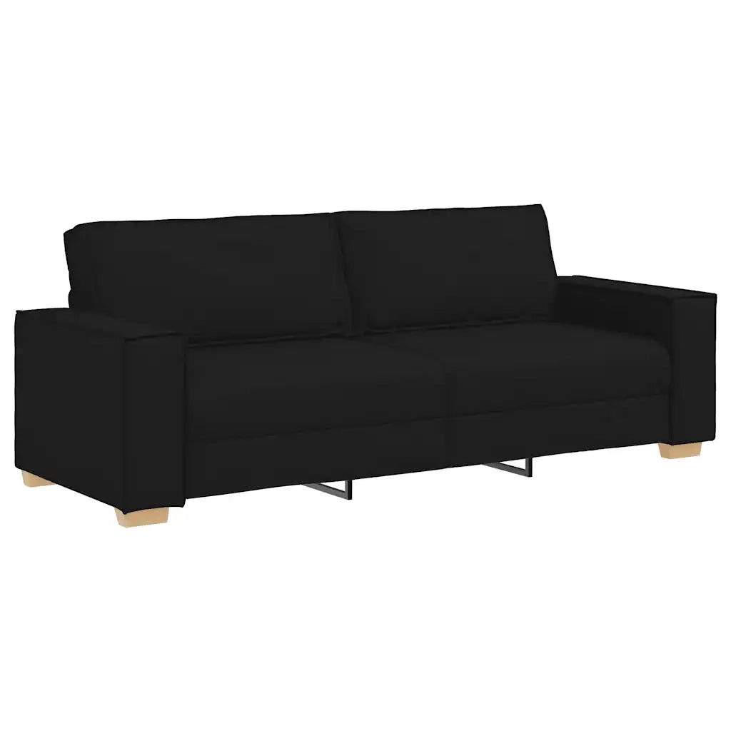 Divano a 3 posti Nero 220x78x84 cm Tessuto 4104992