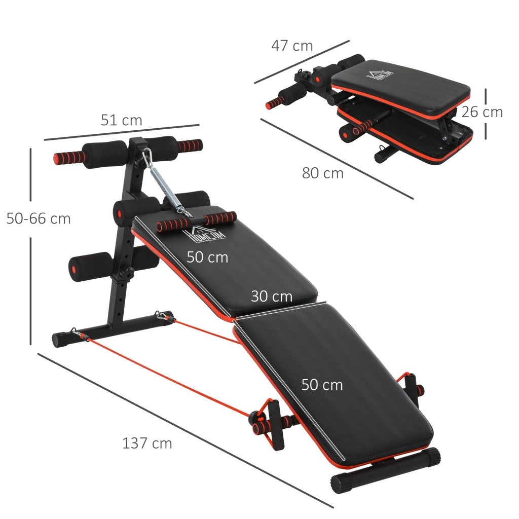 Sgabello da Palestra Regolabile in Altezza ¨C Zephmum ¨C Nero 137x51x50-66 cm