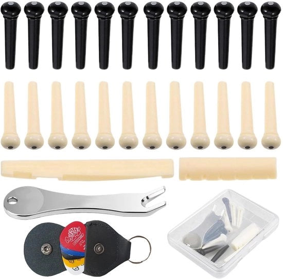 Set di manici per chitarra - Accessori per chitarra - Pezzi di ricambio - Strumenti di disassemblaggio - Manici per corda/pick - Leggero e duraturo 

Modello: Gitaarsnoeren Set 
Codice: 123456