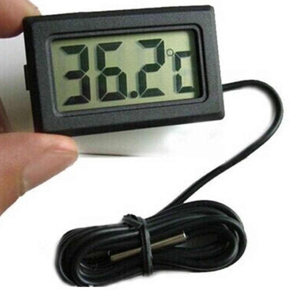 Trade Shop - Termometro Digitale Display Lcd Con Sonda Misura Temperatura Interna Ed Esterna -