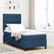 Letto a molle con materasso con led Blu 90 x 200 cm Tessuto