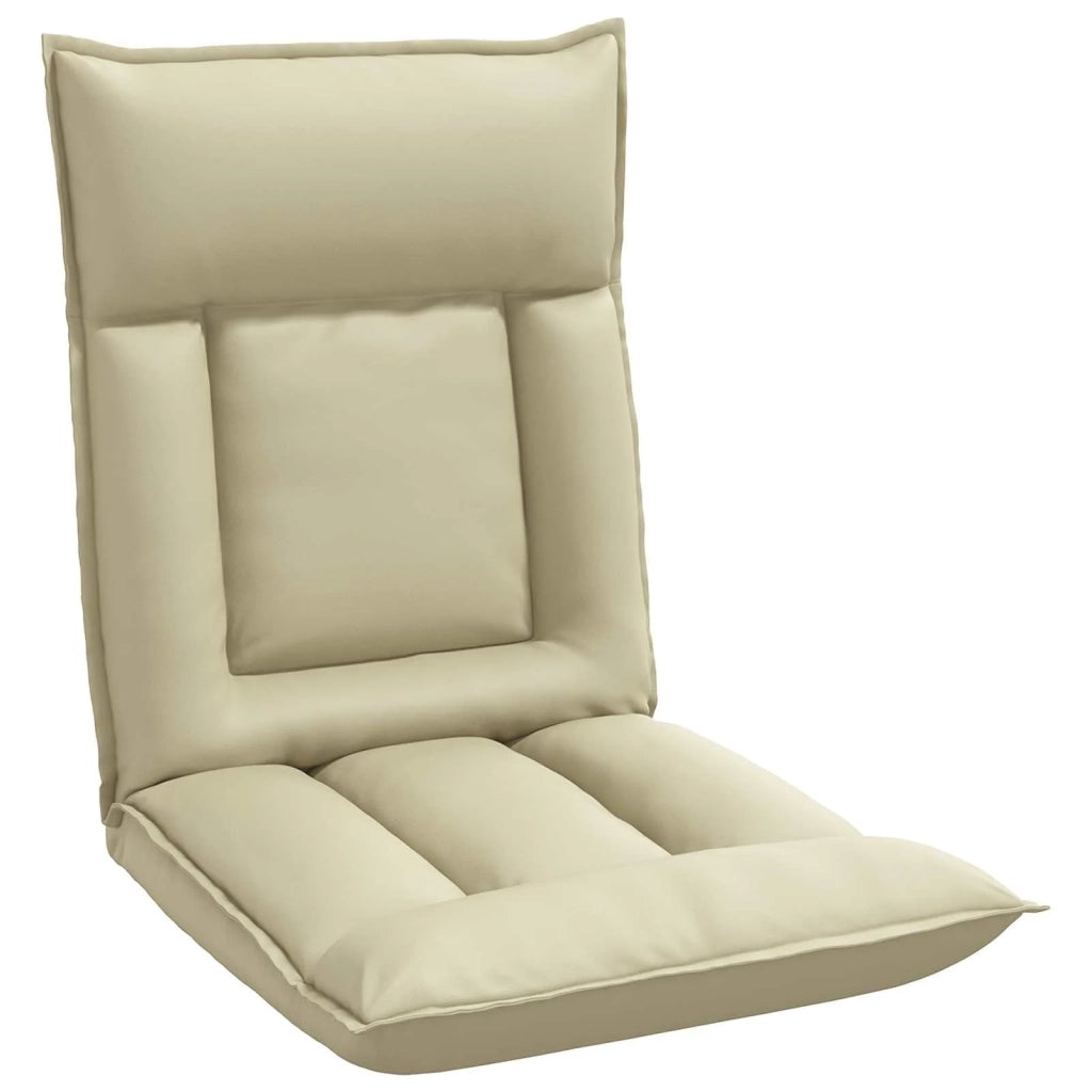 Sedia da Pavimento Crema 55 x 61 x 70 cm Pelle Sintetica 42028183