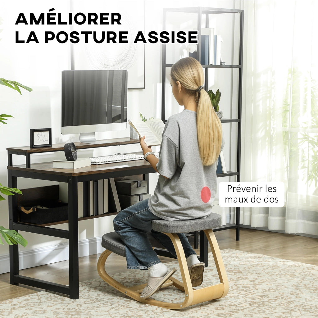 Sedia da ufficio ergonomica ¨C zephmum ¨C legno grigio
