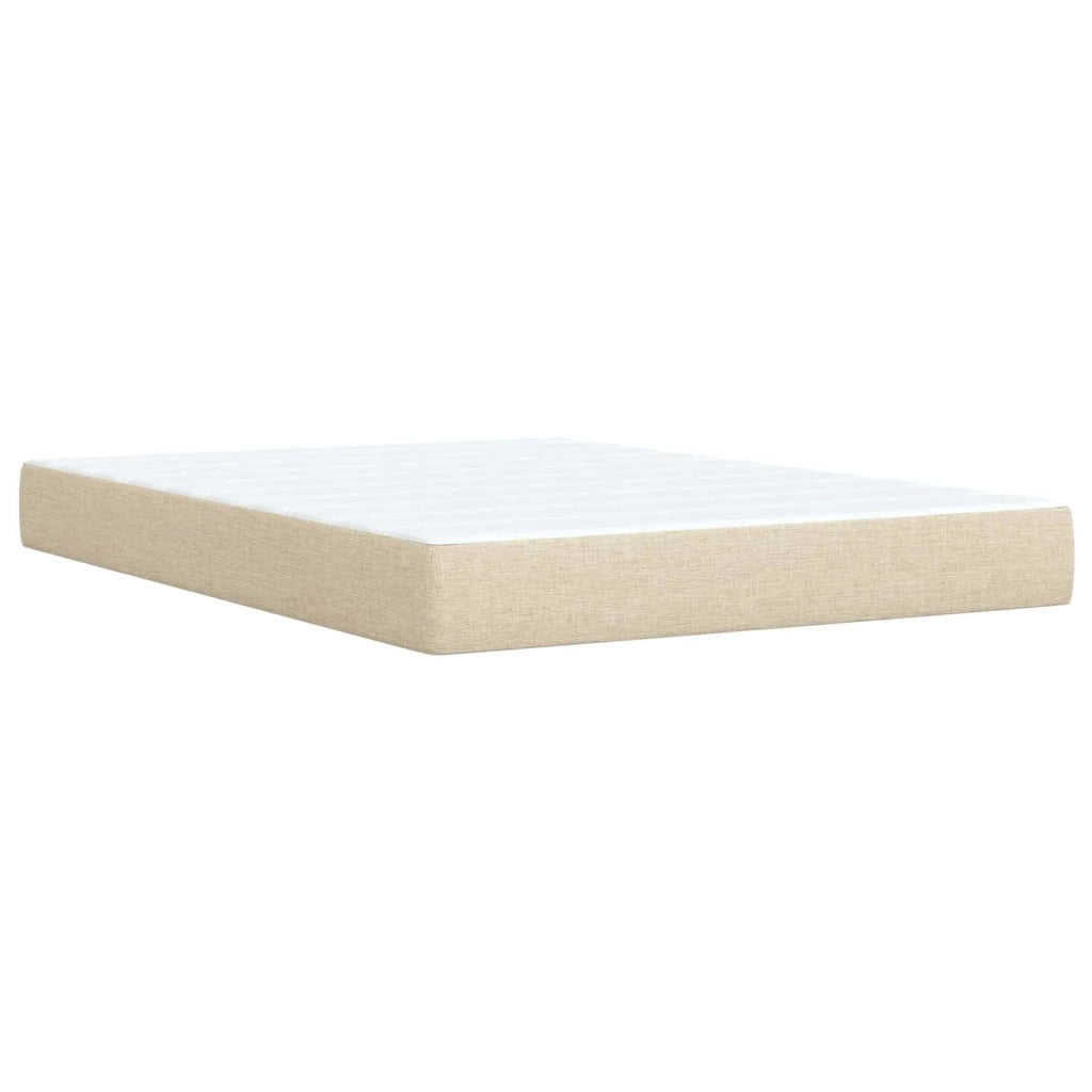Letto box spring con materasso Crema 140 x 200 cm Tessuto 3450500