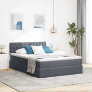 Letto con Contenitore Grigio scuro 140 x 200 cm Velluto 3370822