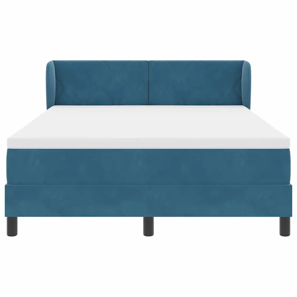 Letto a molle con testiera Blu scuro 160 x 200 cm Velluto 3340452