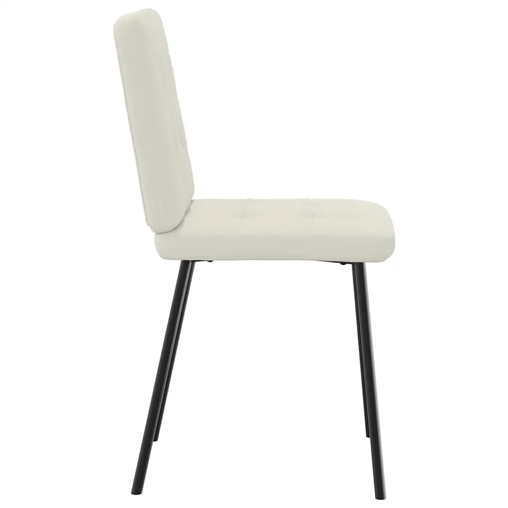 Sedie da Pranzo 2 pz Crema in Velluto 4101066