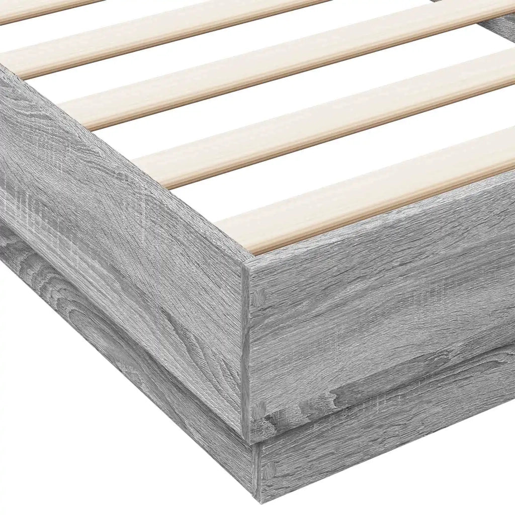 Letto con LED Sonoma grigio 80 x 200 cm Legno ingegnerizzato 8009007
