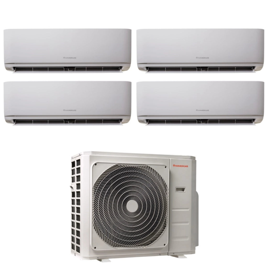 Climatizzatore Condizionatore Immergas Quadri Split Inverter serie THOR 9+9+12+18 con MULTI 36-4 R-32 Wi-Fi Optional 9000+9000+12000+18000