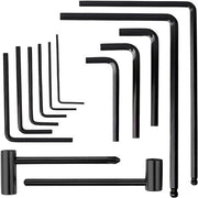 Set di Chiavi per Chitarra - 13 pezzi - Chiave per Rodino Truss Esteso - Box a Chiave a 6 facce - 4mm 5mm 7mm 8mm - Chitarre Elettriche/Acustiche - Nero