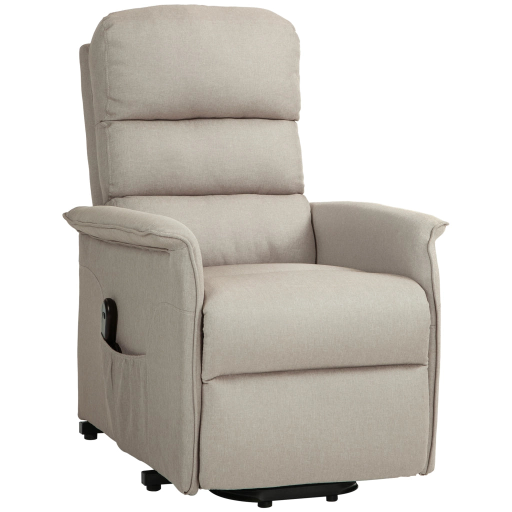 Poltrona Alzapersona Elettrica Reclinabile con Poggiapiedi e Telecomando ¨C Xylo ¨C Beige