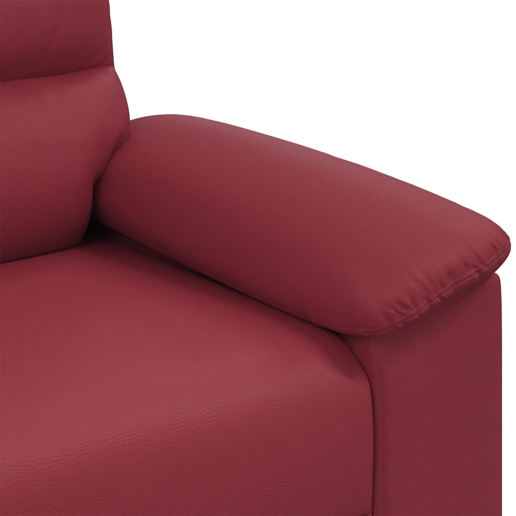 Poltrona Rosso Vino 100x81x84 cm in Similpelle 4105329