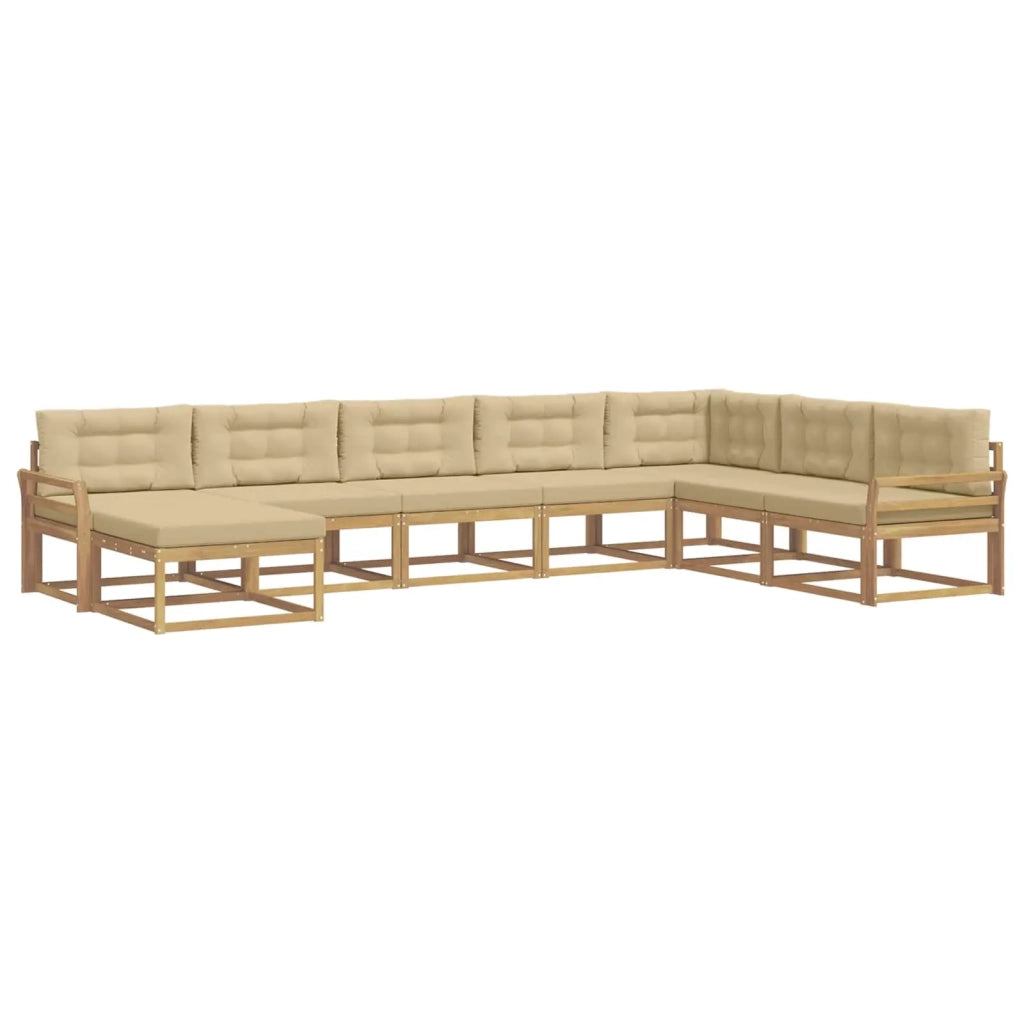 Set di divani da esterno 8 pcs Bianco e Beige 3386867